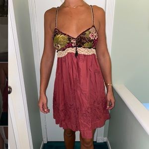 Free People silk and cotton flowy dress